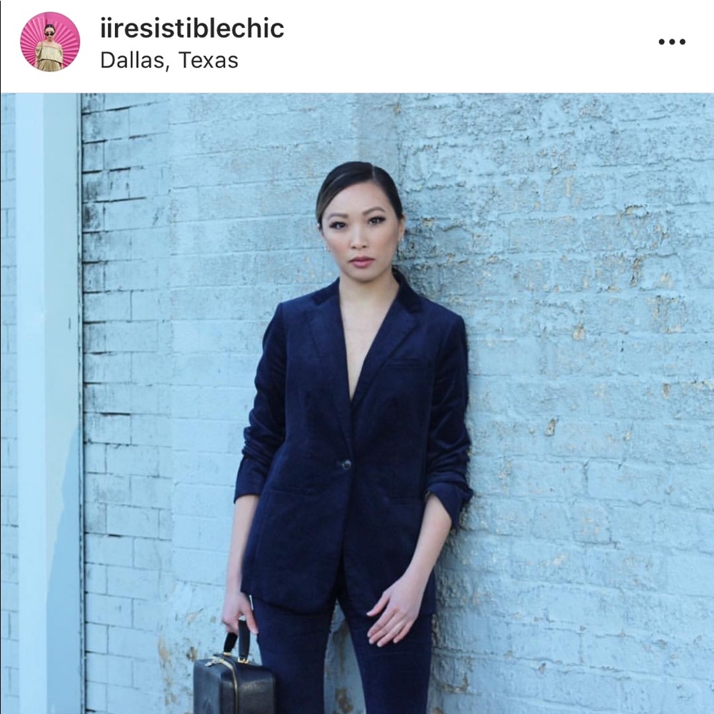 Banana Republic velvet suit